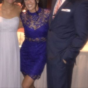 Beautiful lace blue dress.